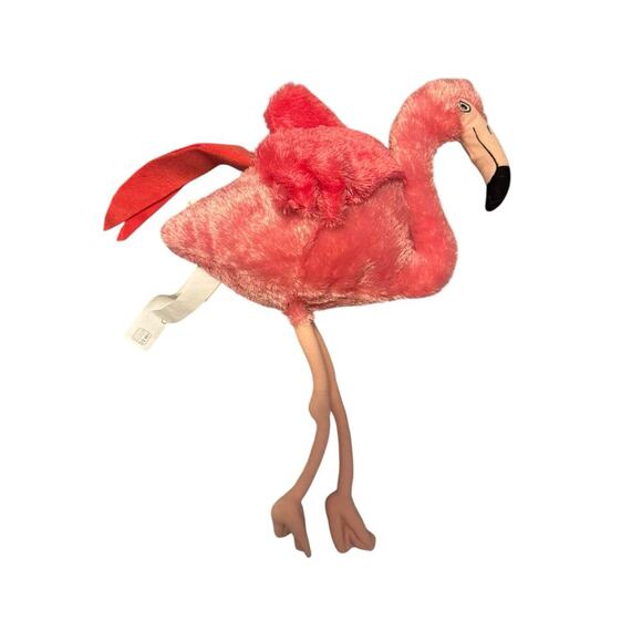 16" Ikea Floppy Flamingo Plush Bird Hot Pink Onskad Long Stitched Eyes - Picture 1 of 8